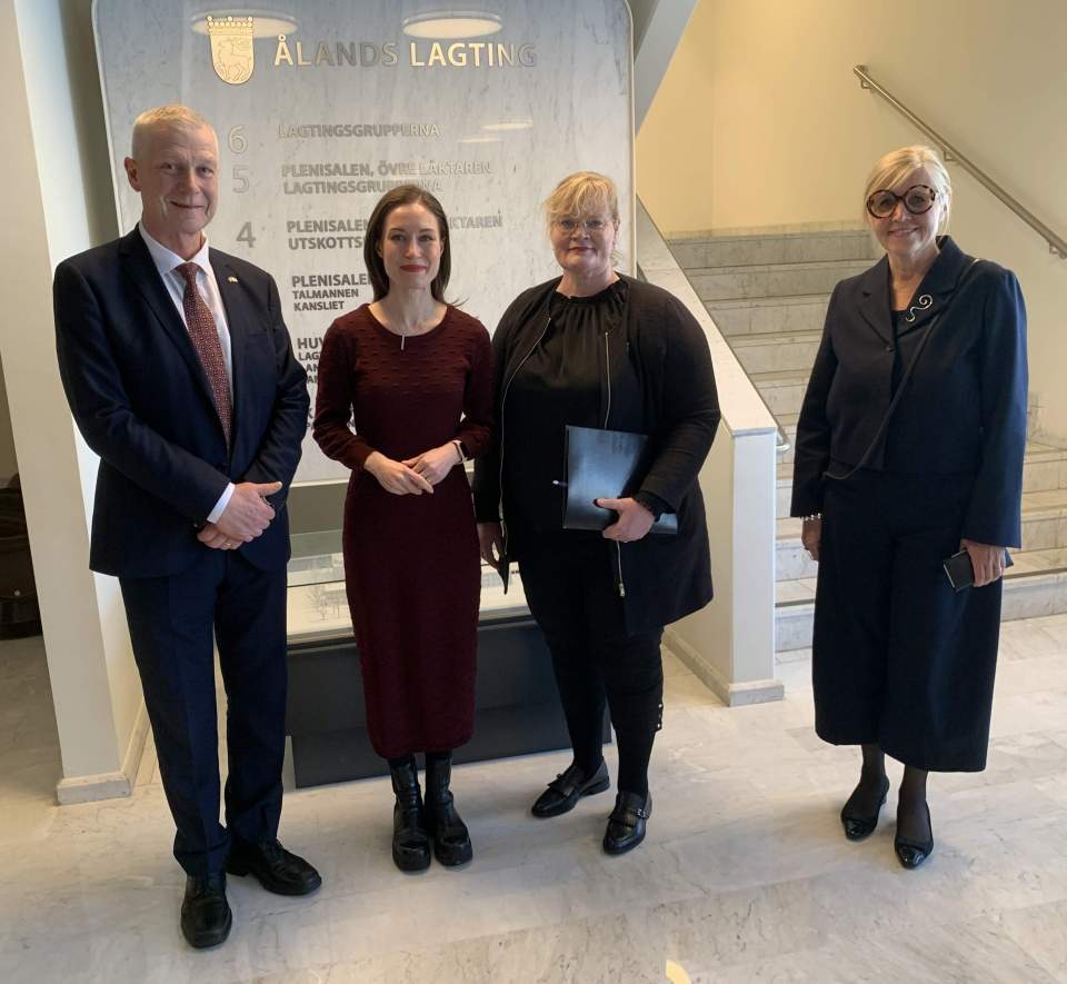 Statsminister Sanna Marin på besök