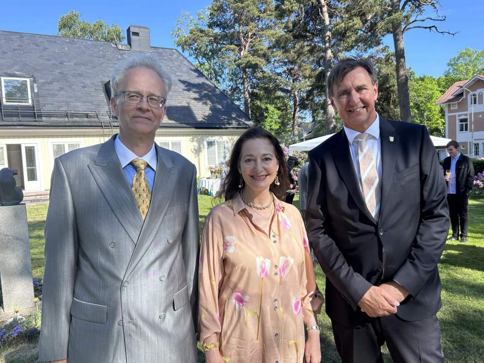 Generalkonsul Karl-Olof Andersson med hustru Michelle Andersson och talman Jörgen Pettersson