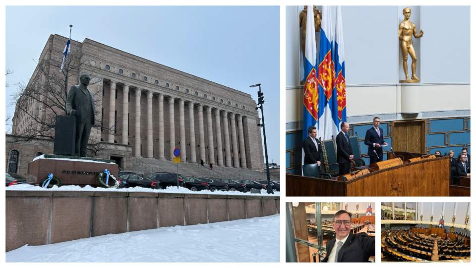 Talmannen besökte Finlands riksdag