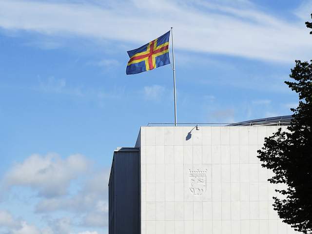 Ålands flagga på lagtinget