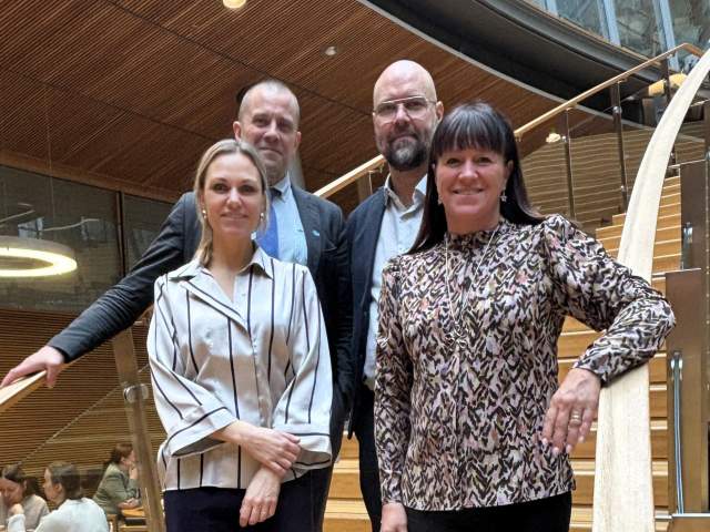 Sandra Listherby, Annette Holmberg-Jansson, Ville Väyrynen och Kim Berg
