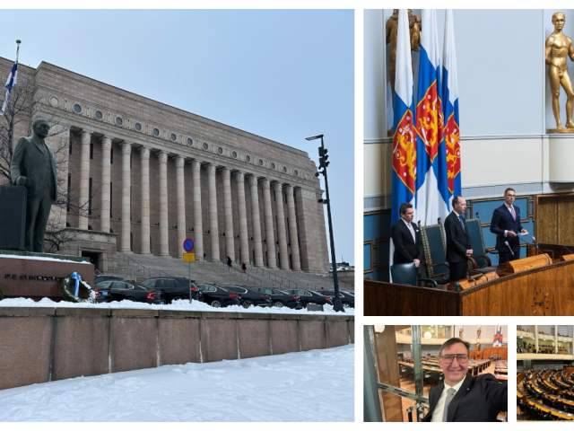 Talmannen besökte Finlands riksdag